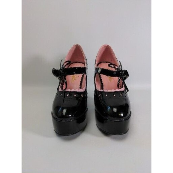 Pleaser Heels Sexier Than Ever Black With Pink Style Dolly Size 9M - Picture 3 of 16